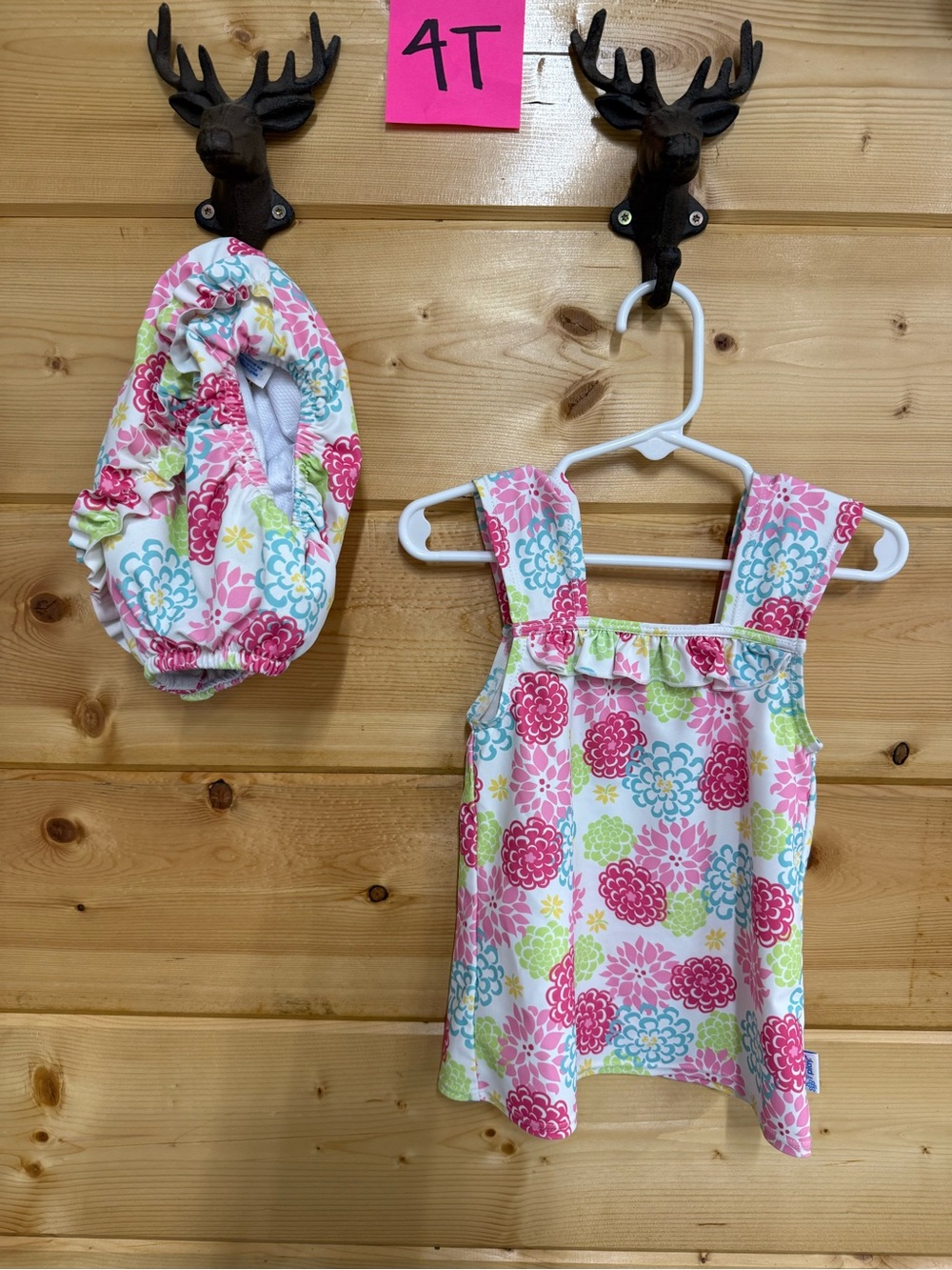 Girls Floral Tank Top and Bloomers Set - Pink Multi